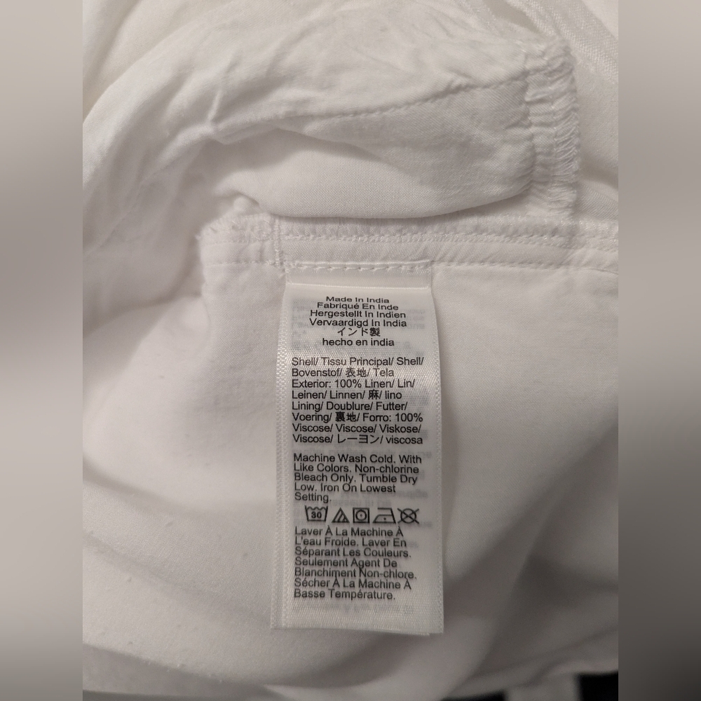 J. Crew Capitaine 100% Linen Shirtdress, Womens XXSP, White - Picture 8 of 8
